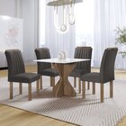 Conjunto Mesa Laura 90cm Com 4 Cadeiras Arizona Tampo Milão P