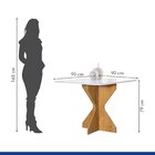 Conjunto Mesa Laura 90cm Com 4 Cadeiras Arizona Tampo Milão P