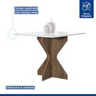 Conjunto Mesa Laura 90cm Com 4 Cadeiras Canela Tampo Milão Pl