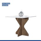 Conjunto Mesa Laura 90cm Com 4 Cadeiras Canela Tampo Milão Pl