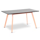 Conjunto Mesa Leda Eames Preta 120x80cm E 4 Cadeiras Preta