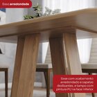 Conjunto Mesa Lins 160cm Com Vidro 06 Cadeiras Elena Nature/o