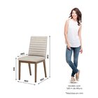 Conjunto Mesa Lins 160cm Com Vidro 06 Cadeiras Elena Nature/o