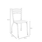 Conjunto Mesa Loire 4 Cadeiras Portugal Cromado/preto