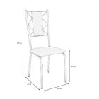 Conjunto Mesa Loire 6 Cadeiras Lisboa Cromado/freijo/marrom