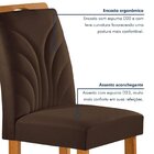 Conjunto Mesa Lorena 120cmx80cm Com 4 Cadeiras Carolina Tampo