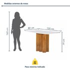 Conjunto Mesa Lorena 120cmx80cm Com 4 Cadeiras Celeste Tampo