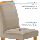 Conjunto Mesa Lorena 120cmx80cm Com 4 Cadeiras Luisa Tampo Lo