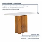 Conjunto Mesa Lorena 120cmx80cm Com 4 Cadeiras Luisa Tampo Lo