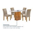 Conjunto Mesa Lorena 120cmx80cm Com 4 Cadeiras Luisa Tampo Lo