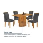 Conjunto Mesa Lorena 120cmx80cm Com 4 Cadeiras Luisa Tampo Lo