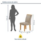 Conjunto Mesa Lorena 160cm X 80cm Com 6 Cadeiras Luisa Tampo
