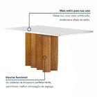 Conjunto Mesa Lorena 160cm X 80cm Com 6 Cadeiras Luisa Tampo