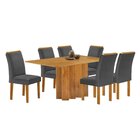 Conjunto Mesa Lorena 160cm X 80cm Com 6 Cadeiras Luisa Tampo