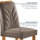 Conjunto Mesa Lorena 160cmx80cm Com 6 Cadeiras Carolina Tampo