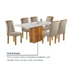 Conjunto Mesa Lorena 160cmx80cm Com 6 Cadeiras Carolina Tampo