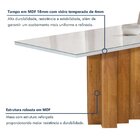 Conjunto Mesa Lorena 160cmx80cm Com 6 Cadeiras Carolina Tampo