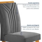 Conjunto Mesa Lorena 160cmx80cm Com 6 Cadeiras Celeste Tampo