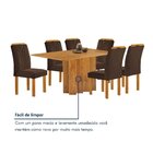 Conjunto Mesa Lorena 160cmx80cm Com 6 Cadeiras Celeste Tampo