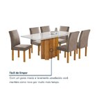 Conjunto Mesa Lorena 160cmx80cm Com 6 Cadeiras Espanha Tampo