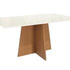 Conjunto Mesa Lotus Com 4 Cadeiras 78x160x90 Cm Canela/bege