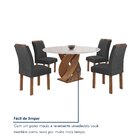 Conjunto Mesa Luna 100cm Com 4 Cadeiras Arizona Tampo Redondo