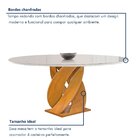 Conjunto Mesa Luna 100cm Com 4 Cadeiras Arizona Tampo Redondo