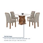 Conjunto Mesa Luna 100cm Com 4 Cadeiras Arizona Tampo Slim Pl