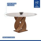 Conjunto Mesa Luna 100cm Com 4 Cadeiras Canela Tampo Redondo