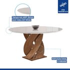 Conjunto Mesa Luna 100cm Com 4 Cadeiras Canela Tampo Redondo