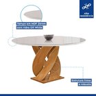 Conjunto Mesa Luna 100cm Com 4 Cadeiras Canela Tampo Redondo