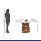 Conjunto Mesa Luna 100cm Com 4 Cadeiras Canela Tampo Slim Plu