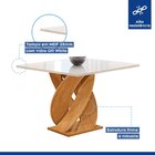 Conjunto Mesa Luna 100cm Com 4 Cadeiras Canela Tampo Slim Plu