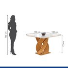 Conjunto Mesa Luna 100cm Com 4 Cadeiras Canela Tampo Slim Plu