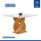 Conjunto Mesa Luna 100cm Com 4 Cadeiras Canela Tampo Slim Plu