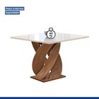 Conjunto Mesa Luna 100cm Com 4 Cadeiras Canela Tampo Slim Plu