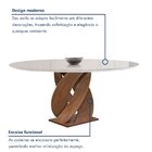 Conjunto Mesa Luna 120cm Com 6 Cadeiras Arizona Tampo Redondo