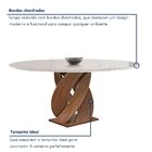 Conjunto Mesa Luna 120cm Com 6 Cadeiras Arizona Tampo Redondo