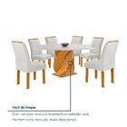 Conjunto Mesa Luna 120cm Com 6 Cadeiras Arizona Tampo Redondo