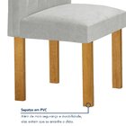 Conjunto Mesa Luna 120cm Com 6 Cadeiras Arizona Tampo Redondo