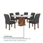 Conjunto Mesa Luna 120cm Com 6 Cadeiras Arizona Tampo Redondo