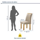 Conjunto Mesa Luna 120cm Com 6 Cadeiras Arizona Tampo Redondo