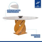 Conjunto Mesa Luna 120cm Com 6 Cadeiras Canela Tampo Redondo