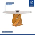 Conjunto Mesa Luna 120cm Com 6 Cadeiras Canela Tampo Redondo