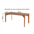 Conjunto Mesa Malta Com 6 Cadeiras De Madeira Maciça E Estofa