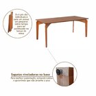 Conjunto Mesa Malta Com 6 Cadeiras De Madeira Maciça E Estofa