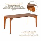 Conjunto Mesa Malta Com 6 Cadeiras De Madeira Maciça, Multila