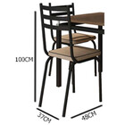 Conjunto Mesa Malva Com Tampo De Madeira 6 Cadeiras 121  Arte