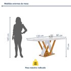 Conjunto Mesa Manuela 120cm Com 4 Cadeiras Arizona Tampo Dako