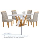 Conjunto Mesa Manuela 120cm Com 4 Cadeiras Arizona Tampo Dako